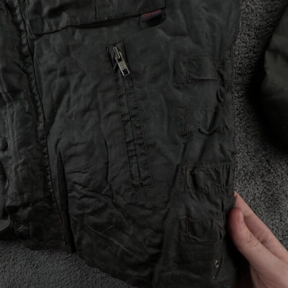 Belstaff Brigand Large Waxed Jacket Men Outdoors Snap Zip Up Italy Biker Adult - Picture 9 of 16